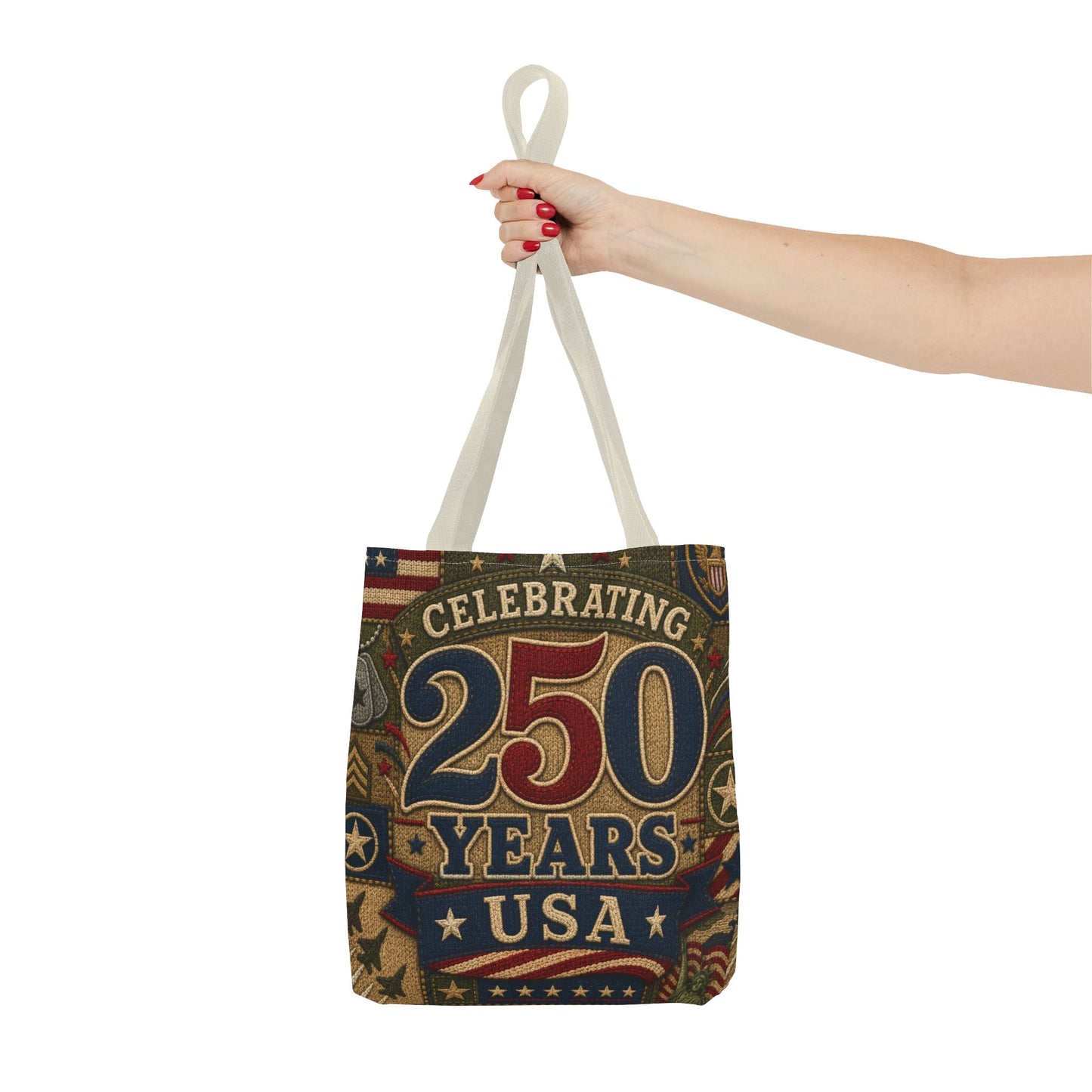 250 Years USA Tote Bag — Patriotic Celebratory All-Over Print Tote