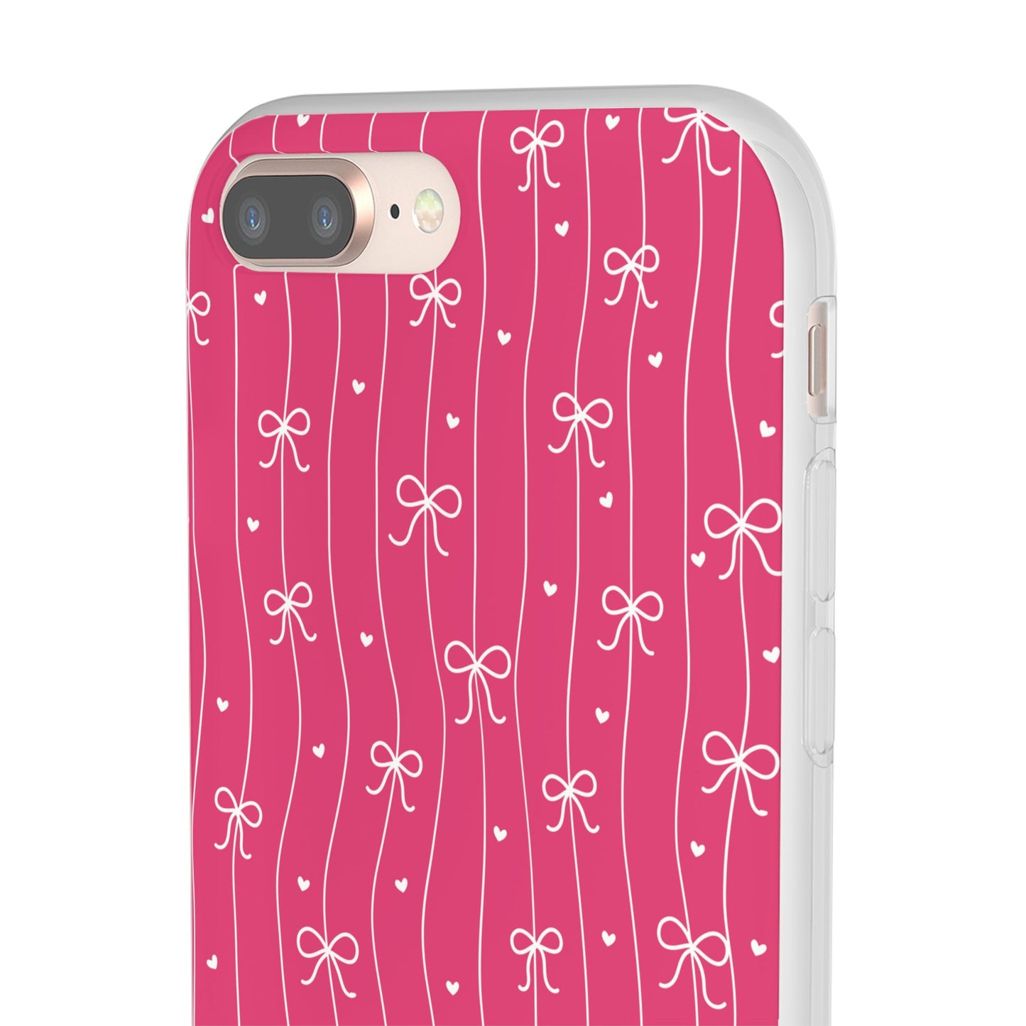 Personalized Pink Bow Coquette Slim Flexi iPhone and Samsung Cases — Custom Name or Affirmation