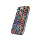 Psychedelic Visions Flexi iPhone and Samsung Case - Colorful Abstract Design.