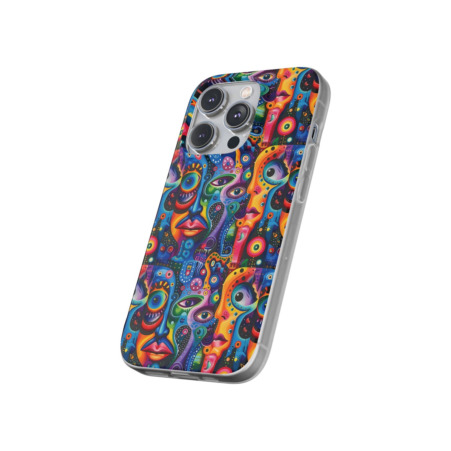Psychedelic Visions Flexi iPhone and Samsung Case - Colorful Abstract Design.