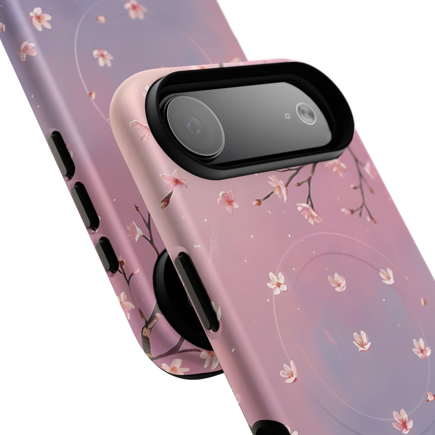 Tiny Cherry Blossom Floral Tough Magnetic Phone Cases, Durable Phone Cover, Floral Design Case, iPhone Protector, Cute Gift for Her