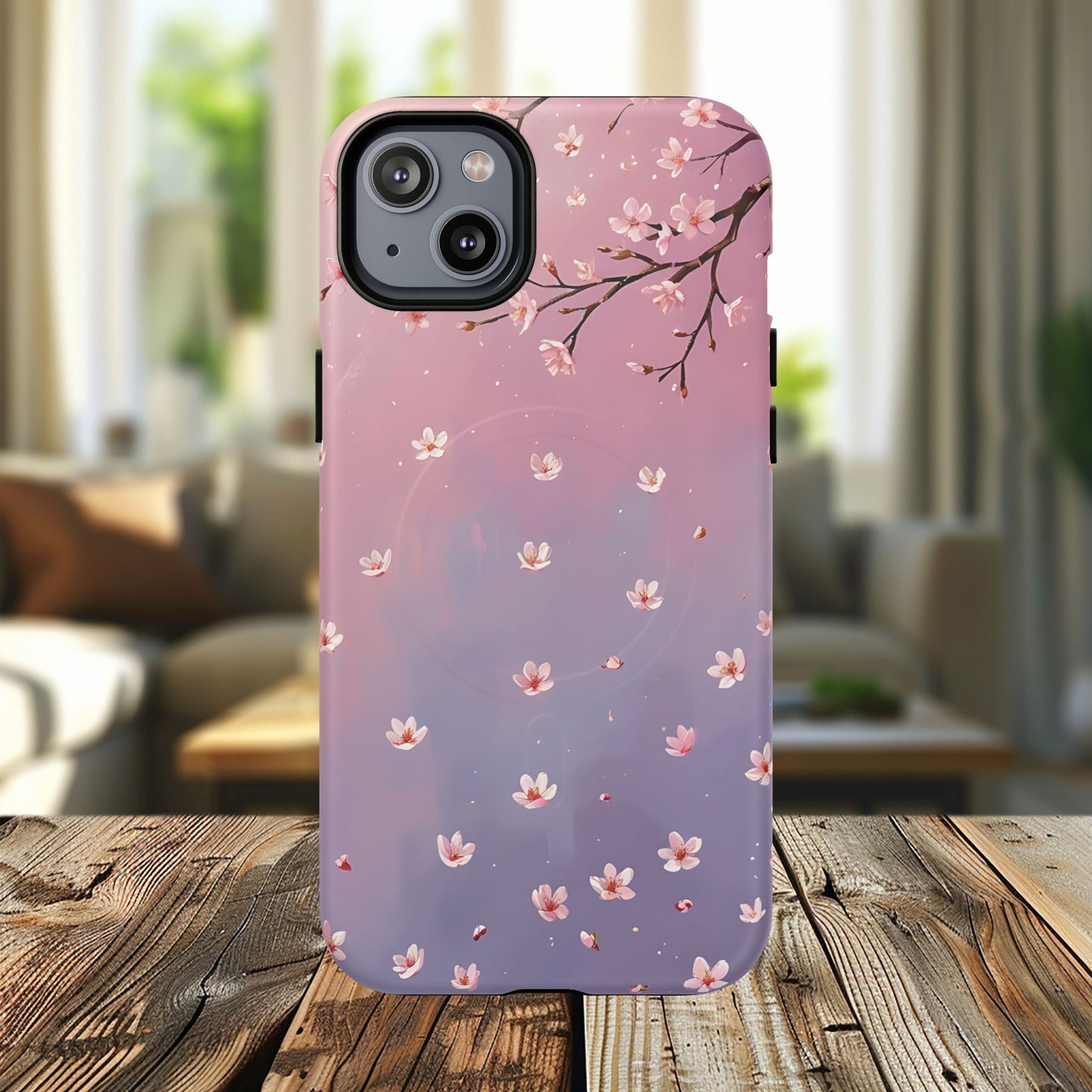 Tiny Cherry Blossom Floral Tough Magnetic Phone Cases, Durable Phone Cover, Floral Design Case, iPhone Protector, Cute Gift for Her