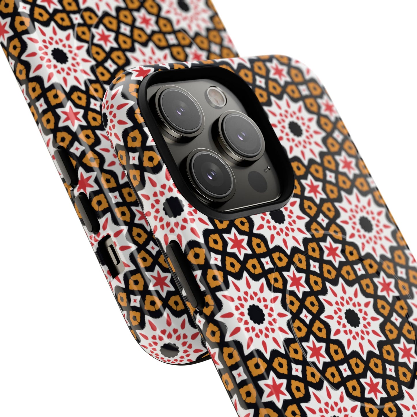 Bohemian Patterned Tough Magnetic Cases, Unique Phone Protection, Stylish Phone Cover, Gift for Trendsetters, Vibrant Designs