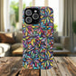 Prism Petal Burst Tough Magnetic iPhone Case, Colorful iPhone Case, Unique Gift for Flower Lovers, Stylish stained Glass Accessory