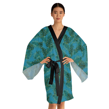 Turquoise Tropical Bliss Serenity Kimono Robe (AOP)