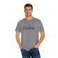 Embroidery 'ELOHIM, GENESIS 1:1' - Faith-Based Unisex Garment-Dyed Comfort Colors T-shirt, Faith Gift Tee, Religious Tee, Embroidery Tee.