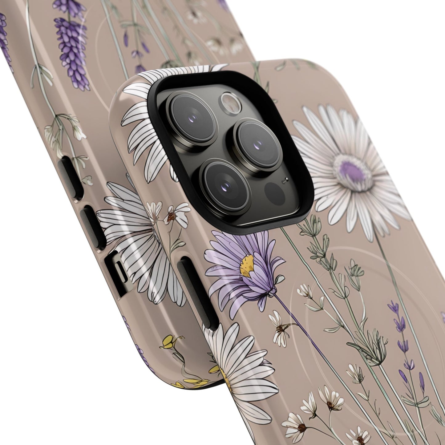 Lavender Floral Tough Magnetic Phone Case | Durable Protective Cover, Flower Design, Gifts for Her, Phone Accessories, Nature Lover