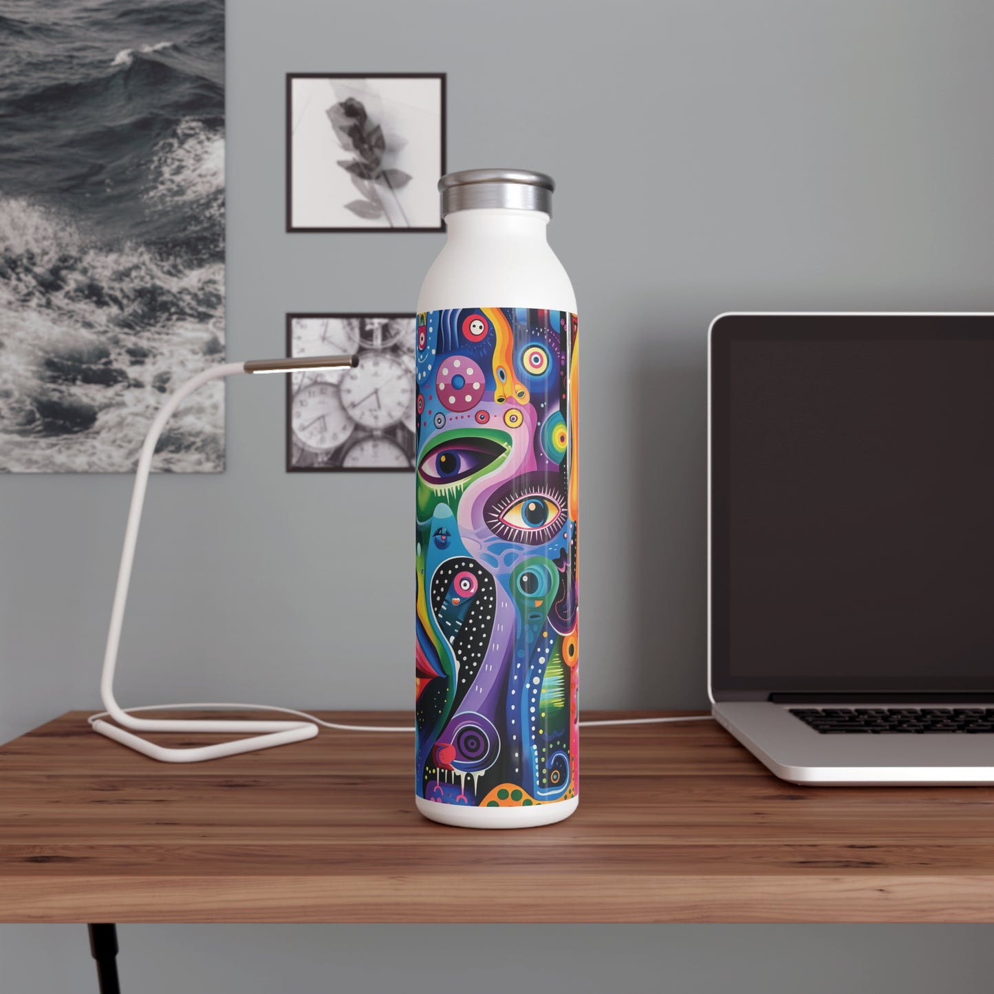 Psychedelic Visions Slim Water Bottle