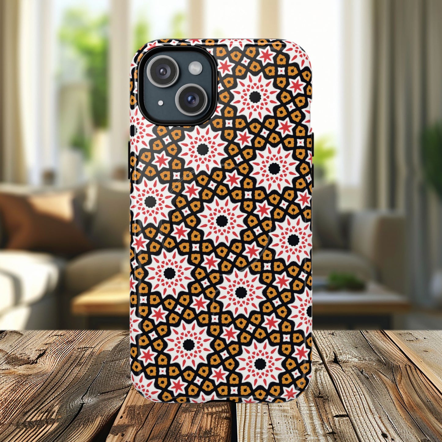 Bohemian Patterned Tough Magnetic Cases, Unique Phone Protection, Stylish Phone Cover, Gift for Trendsetters, Vibrant Designs