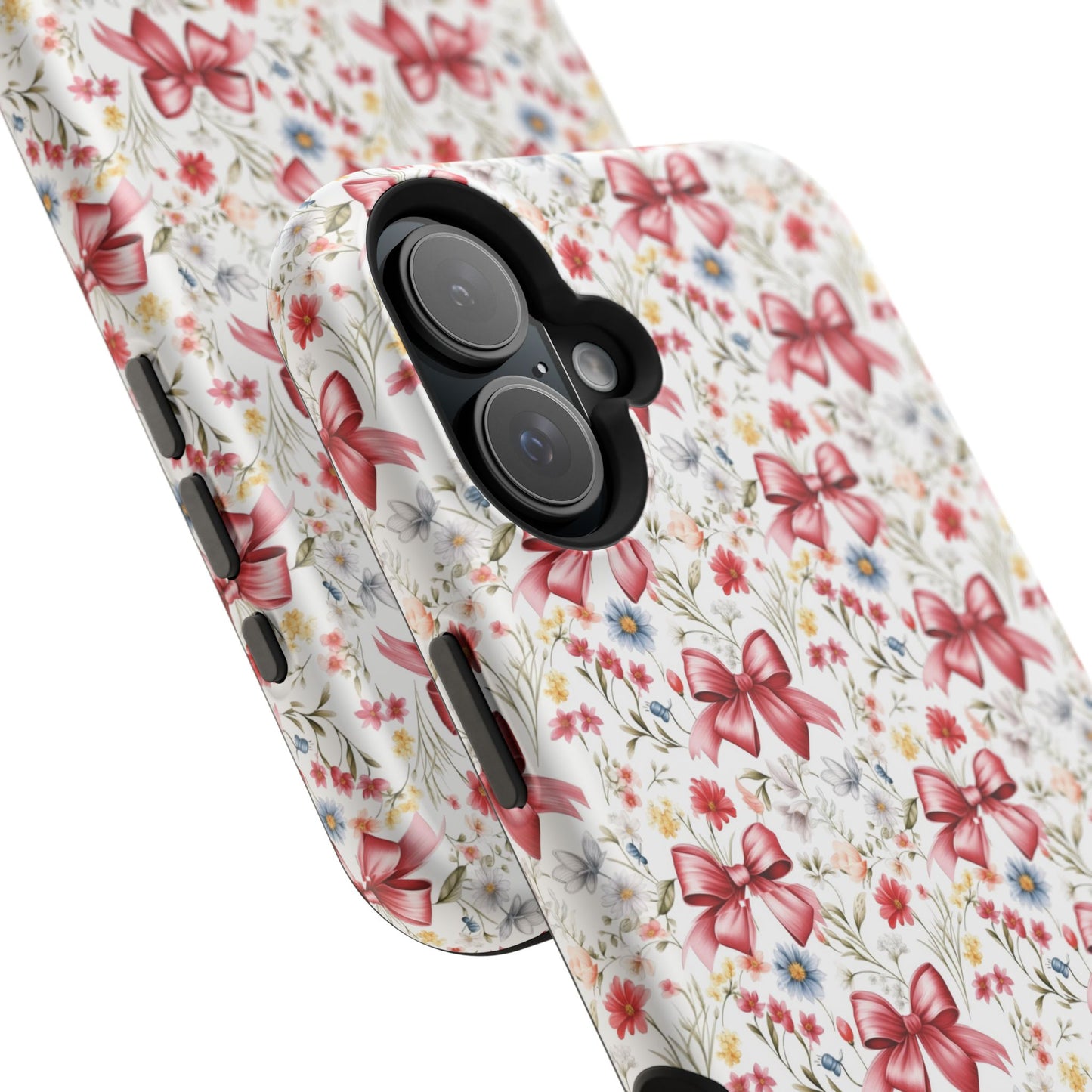 Personalized Rosette Coquette Floral Bow iPhone and Samsung Impact-Resistant Case — Custom Name Case