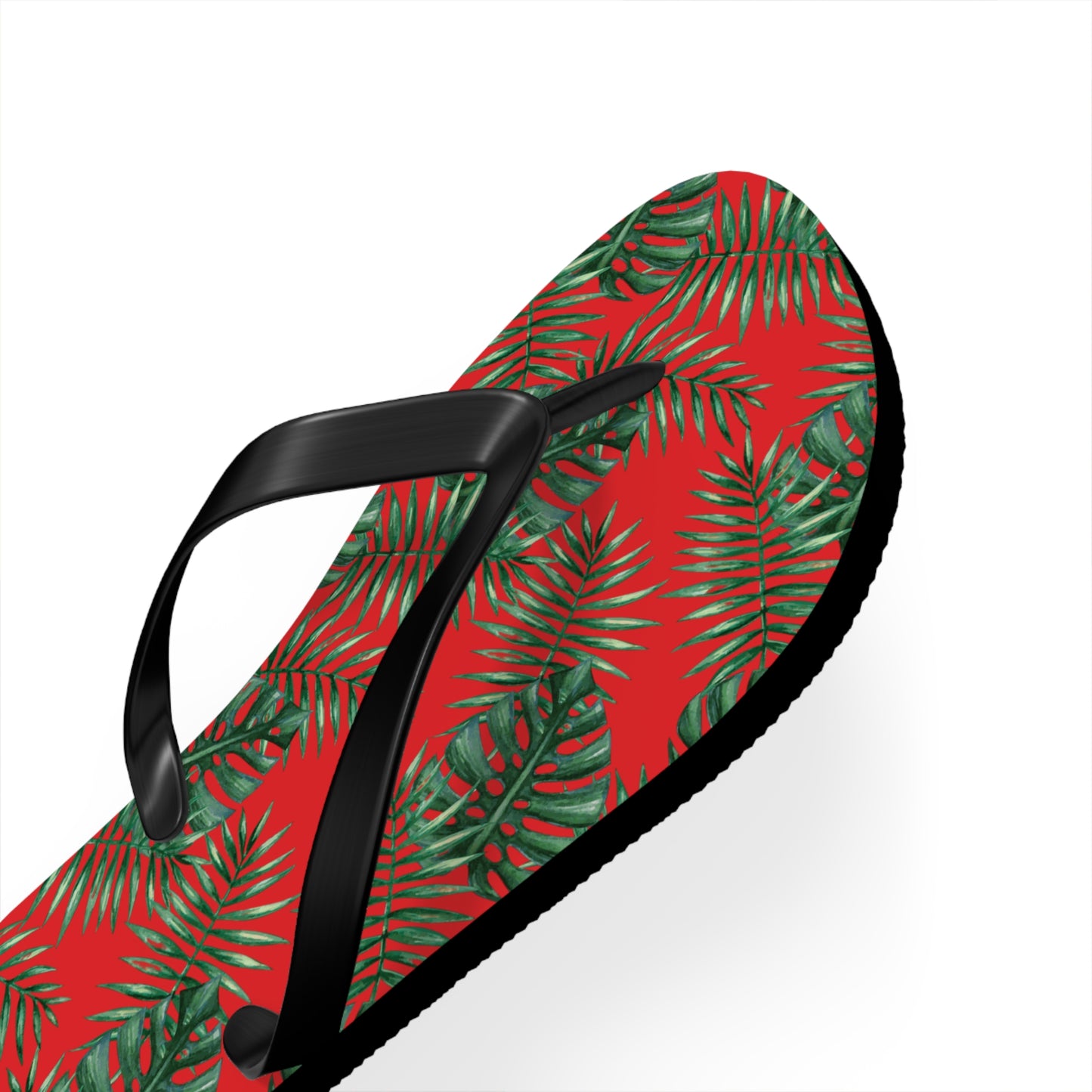 Red Tropical Bliss Flip Flops