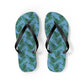 Blue Tropical Bliss Flip Flops