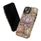 Personalized Lotus Floral Stained Glass Effect Tough Phone Case