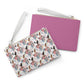 Study Chic Clutch Bag - Vegan Leather Saffiano Pattern Fashionista On-the-Go Zip Fastening Wrist Strap.