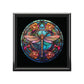 Dragonfly Stained Glass Jewelry Box — Floral Keepsake Trinket Box