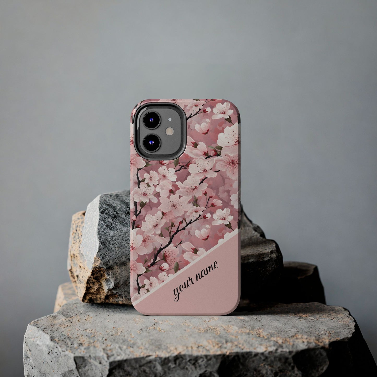 Personalized Cherry Blossom iPhone and Samsung Tough Phone Cases