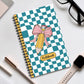 Teal Checkered Charm Spiral Journal (EU)- (PY)