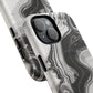Black Marble Magnetic iPhone Case for Tough Protection, Stylish iPhone Mobile Accessory, Fashionable Gift, Unique Marble iPhone Design, Durable Smartphone Cover