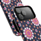 Midnight Mandala Bloom Tough iPhone Magnetic Case, Vibrant Design for Protection, Gift for Her, Trendy Accessory, Floral MagSafe iPhone Cover, Birthday, & Everyday Use