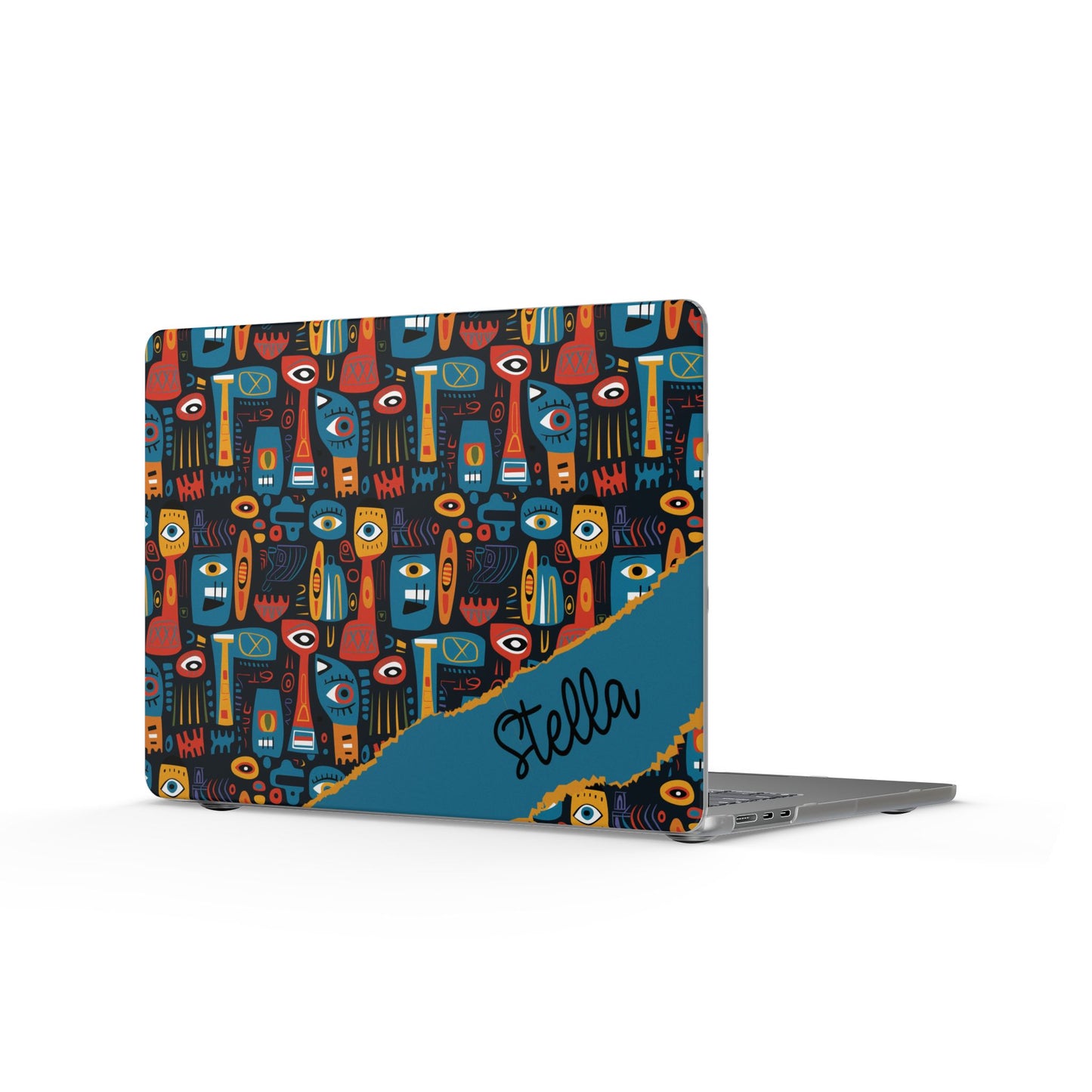Personalized Abstract Faces Colorful Abstract Totem Matte MacBook Case