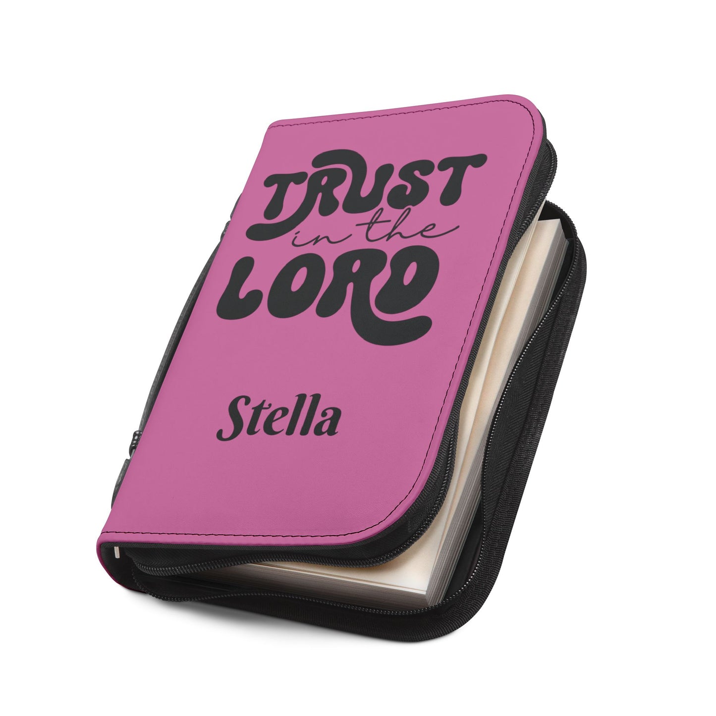 Personalized Floral Cross Bible Cover - Trust in the Lord Design| Baptism | Christening | Anniversary | Birthday Gifts.