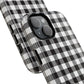 Black and White Gingham Phone Case, Tough Magnetic Cases, Stylish Phone Cover, Gift for Her, Trendy Phone Accessory, Checkered Print