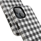 Black and White Gingham Phone Case, Tough Magnetic Cases, Stylish Phone Cover, Gift for Her, Trendy Phone Accessory, Checkered Print