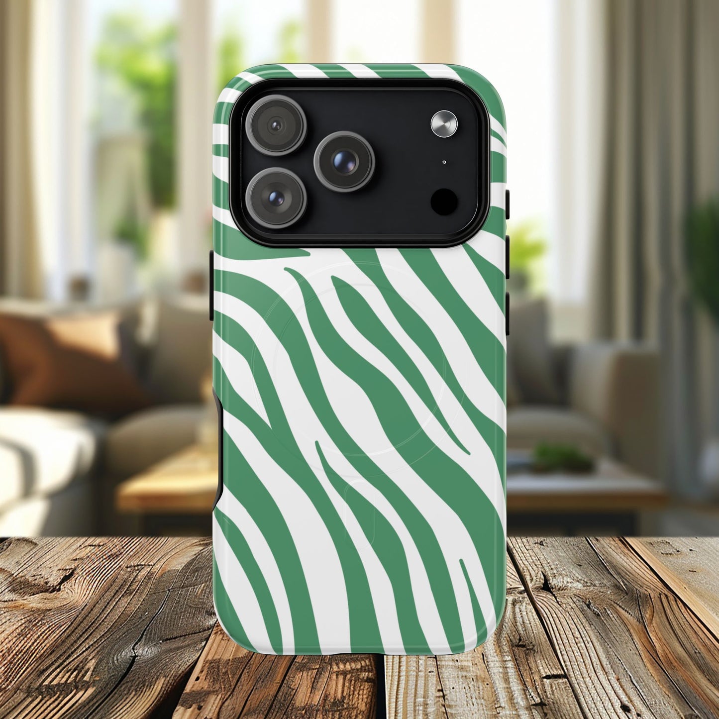 Trendy Zebra Print iPhone Case, Stylish Tough Magnetic Case for iPhone, Animal Print Accessory, Unique iPhone Cover, Gift for Animal Lovers