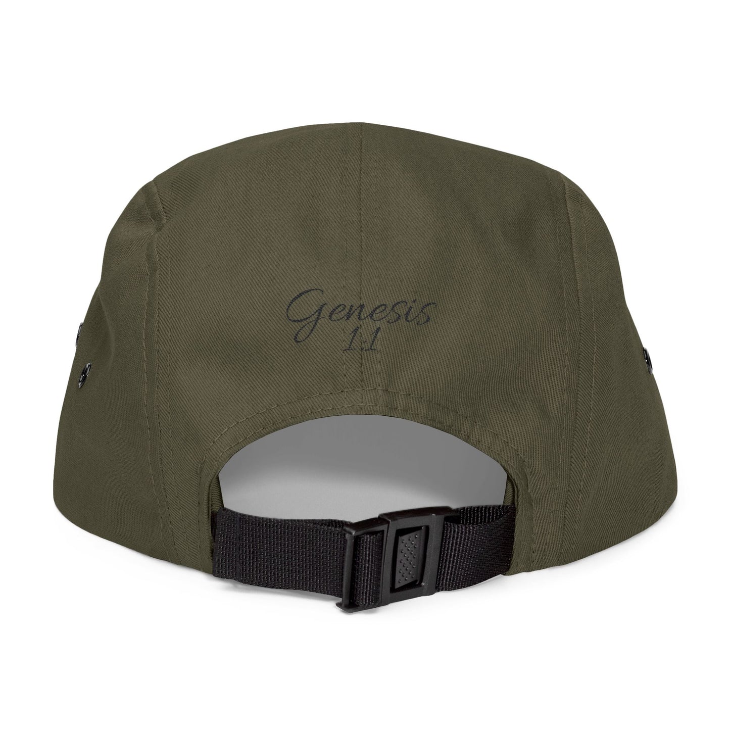 Embroidered 'ELOHIM, GENESIS 1:1'  5 Panel Cap, Trendy Hat, Outdoor Gear, Streetwear Accessory, Unique Gift, Fashion Statement