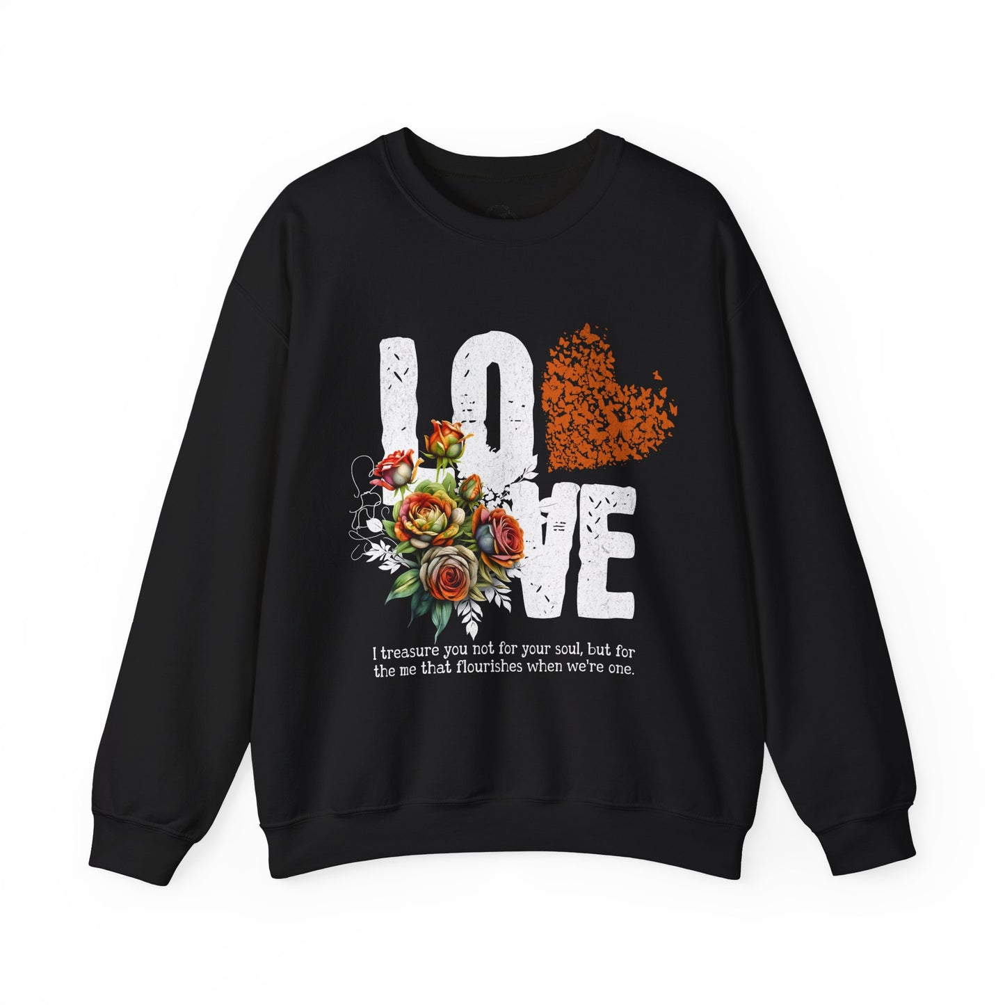 Love Always Gildan Crewneck Sweatshirt - Floral Design for Couples