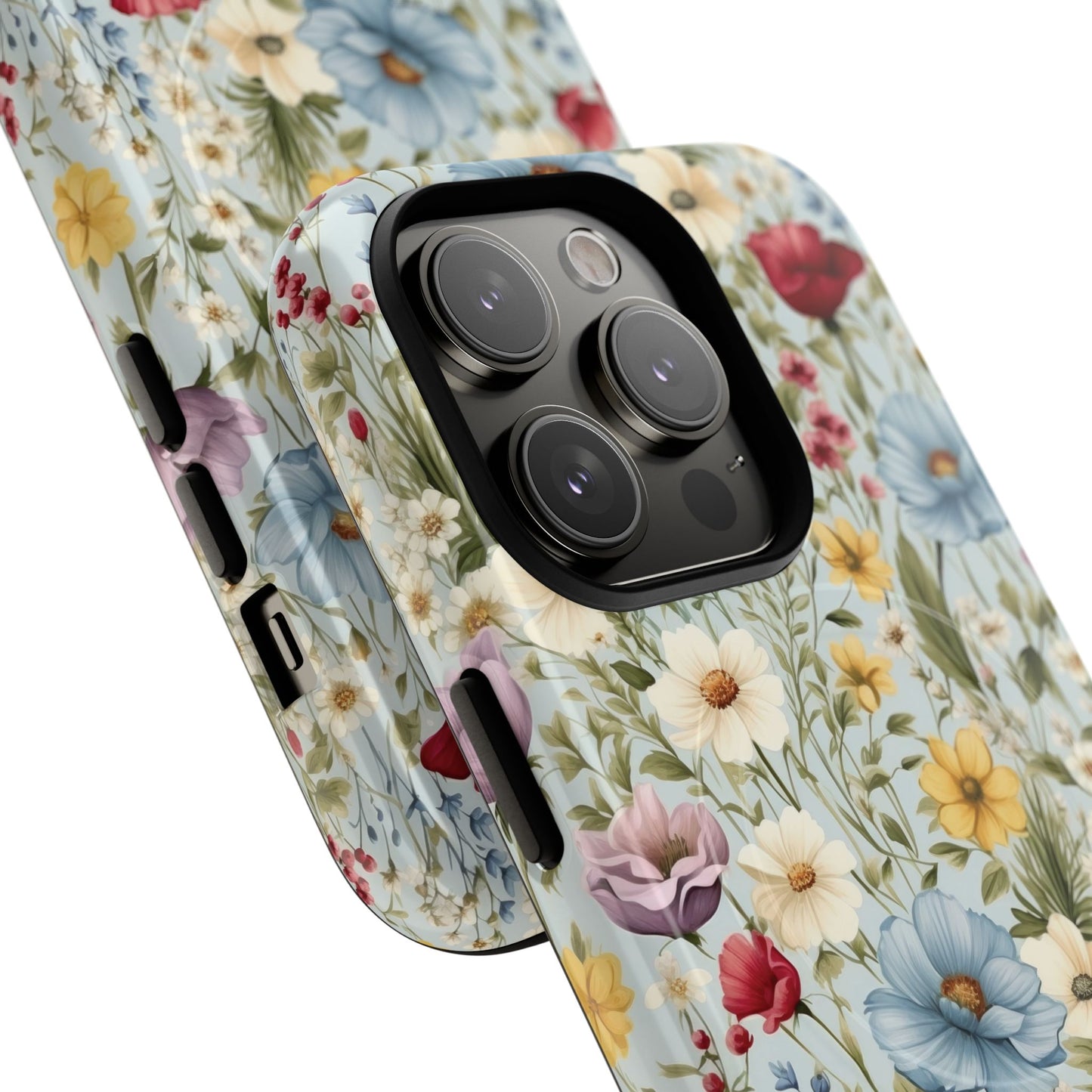 Meadow Whispers Tough iPhone Magnetic Case, Durable iPhone Protection, MagSafe Compatibility Phone Gift for Her, Spring Vibes, Modern Floral Design, Unique Gift Idea