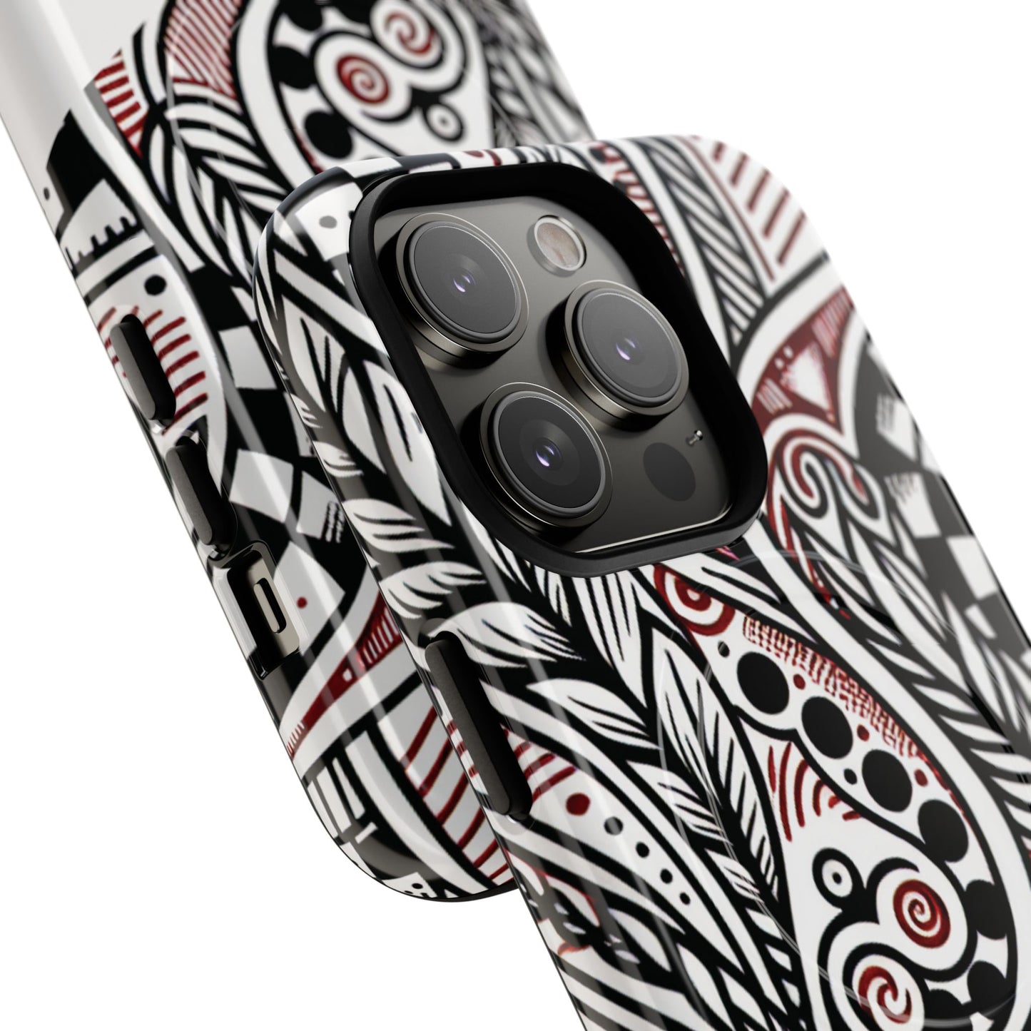 InkWhirl Fusion Stylish Tough Magnetic iPhone Case,  Unique Design, Gift for Him/Her, Trendy Accessory, Artist Collaboration, Durable Protection,Magsafe iPhone case