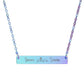 Personalized Couple Engraved Bar Necklace — Custom Name Horizontal Pendant