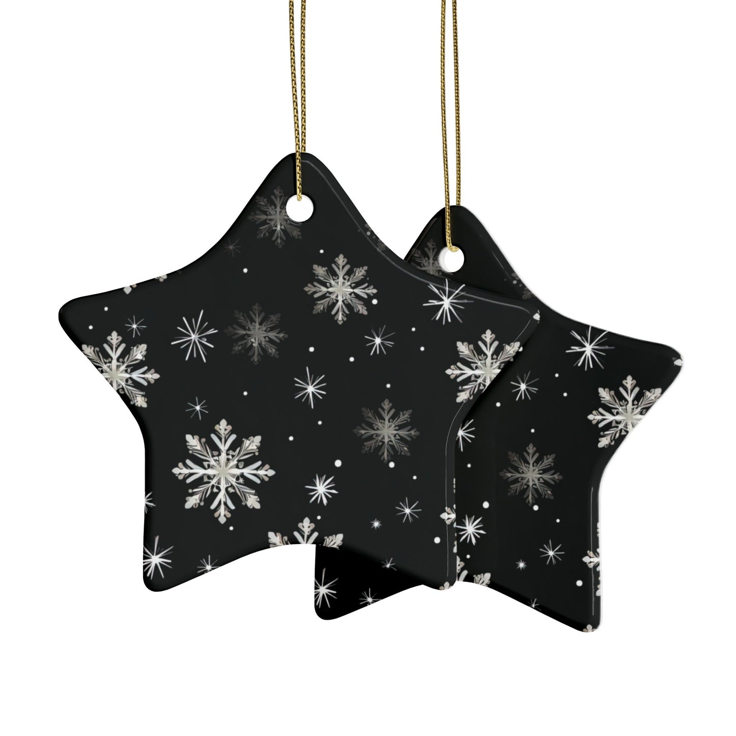 Snowflake Elegance Ceramic Ornaments (1pcs, 5pcs, 10pcs, 20pcs)