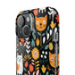 Whimsical Feline Garden iPhone Case — Slim Floral Cat Design (Matte or Glossy) for iPhones.