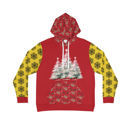 That Ugly Christmas Men's Hoodie with All-Over Print Design - Silky Smooth Polyester Fabric