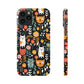 Whimsical Feline Garden iPhone Case — Slim Floral Cat Design (Matte or Glossy) for iPhones.