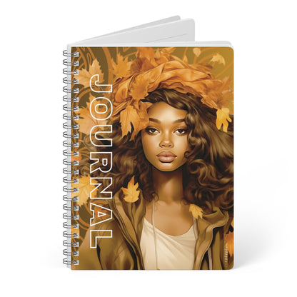 Autumn Vibes Wirobound Notebook | Cozy Journal for Writing, Sketching, Back to School, Gift for Her, Fall Aesthetic