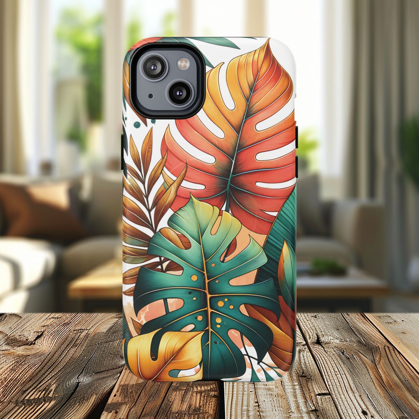 Tropical Monstera Leaf Phone Case - Stylish Tough Magnetic Cases, Floral Protection, Summer Vibe, Gift for Nature Lovers, Trendy Mobile Accessories