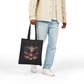 4th of July Patriotic Tote Bag — American Eagle Flag Canvas Grocery Bag
