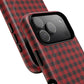 Tough Magnetic Phone Case - Red Plaid, Durable, Stylish Protection for iPhones, Gift for Outdoor Lovers, Unique Phone Cover