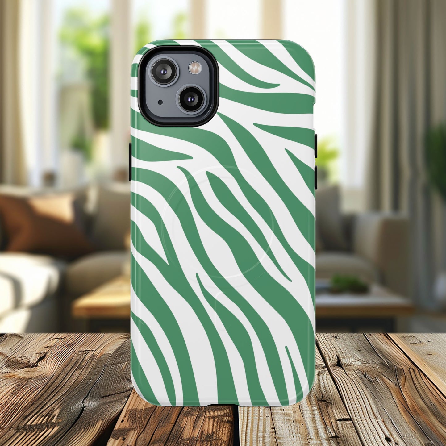 Trendy Zebra Print iPhone Case, Stylish Tough Magnetic Case for iPhone, Animal Print Accessory, Unique iPhone Cover, Gift for Animal Lovers