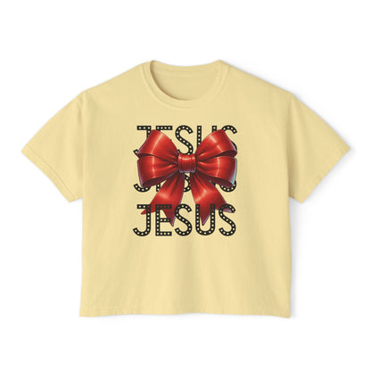 JESUS Women's Comfort Colors Boxy Tee