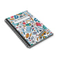 Black School Doodles Spiral Journal (EU)- (PY)