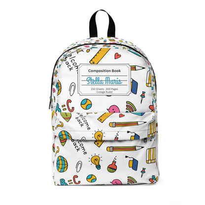 Personalized Classroom Couture Composition Book Inspired Colorful Kids' Backpack, School Bag, Fun Pattern Backpack, Cute Child's Rucksack, Composition Backpack, Unique School Supplies