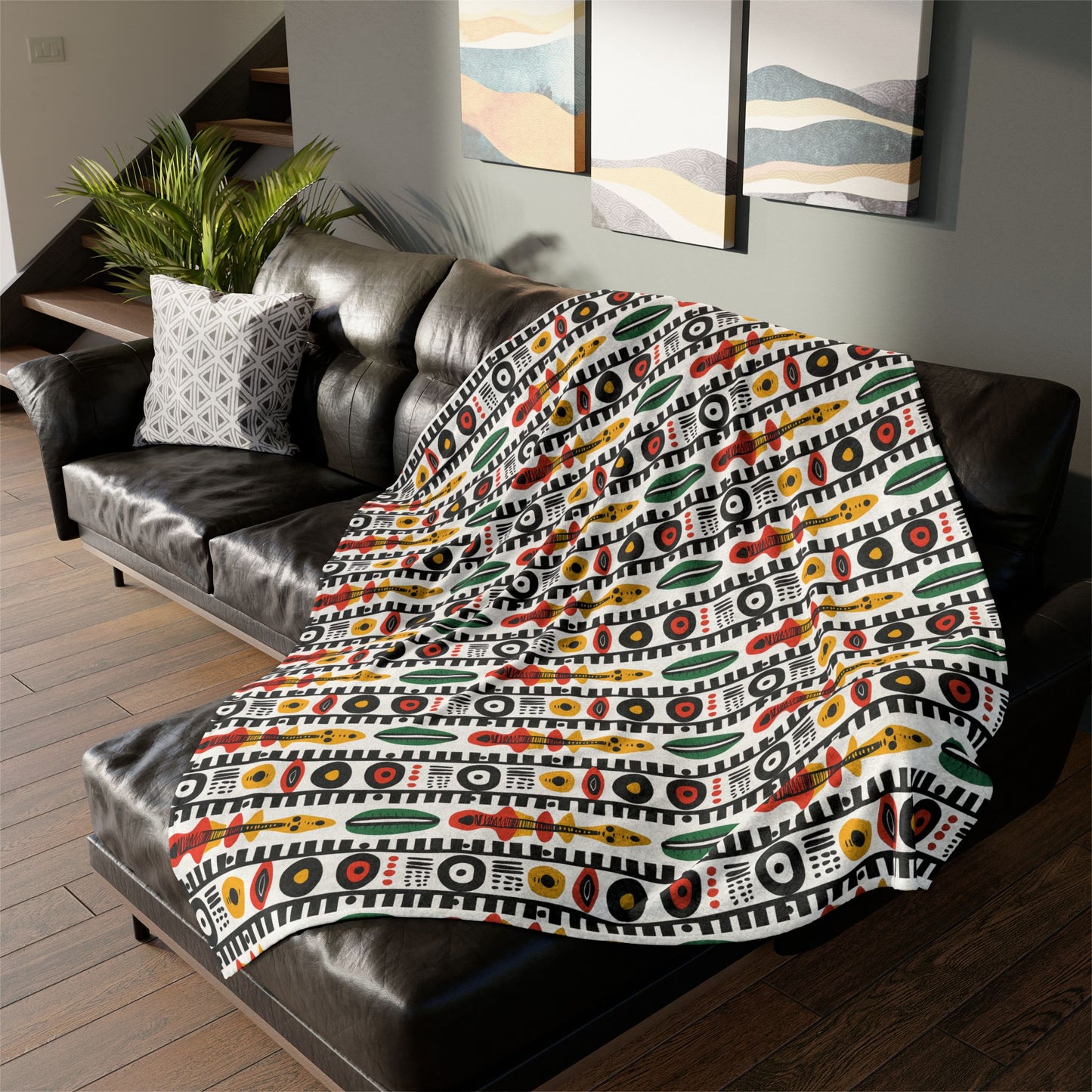 Afrobeat Harmony Soft Minky Blanket