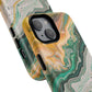 Magnetic iPhone Cases with Green Marble Design, Tough Magnetic Cases, iPhone Accessories, Gift for Her, Trendy iPhone Cover