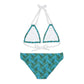 Turquoise Tropical Bliss Strappy Bikini Set (AOP)