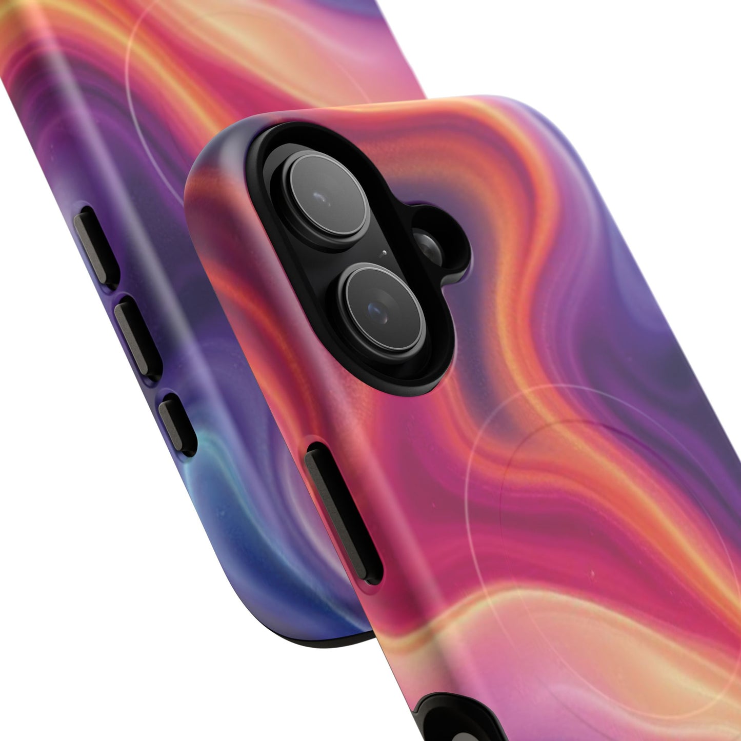 Cosmic Lava Flow Colorful Abstract iPhone Case , Tough Magnetic Protection, Stylish Accessories, Gift for Tech iPhone Lovers, Vibrant Mobile Covers