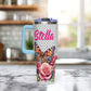 40oz Floral Butterfly Tumbler — Personalized "Name and Affirmation" Vacuum Insulated Cup